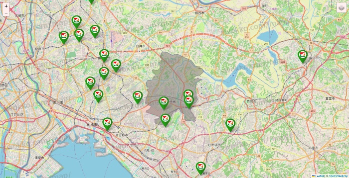 千葉県のヨーク系（ヨークマート、ヨークフーズ、ヨークプライス、コンフォートマーケット）の店舗地図