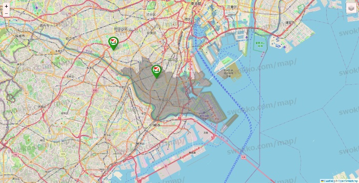 東京都のヨーク系（ヨークマート、ヨークフーズ、ヨークプライス、コンフォートマーケット）の店舗地図