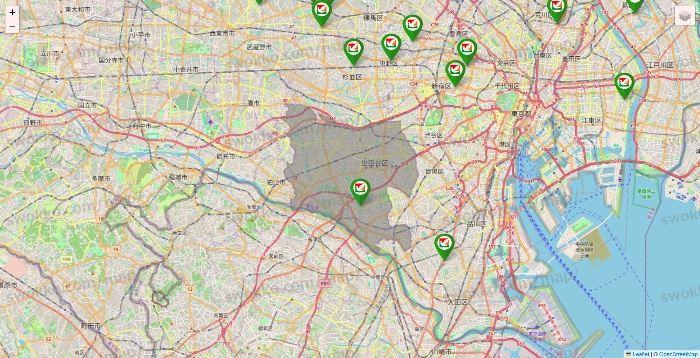 東京都のヨーク系（ヨークマート、ヨークフーズ、ヨークプライス、コンフォートマーケット）の店舗地図