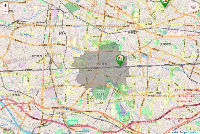 東京都のヨーク系（ヨークマート、ヨークフーズ、ヨークプライス、コンフォートマーケット）の店舗地図