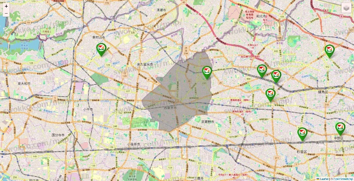 東京都のヨーク系（ヨークマート、ヨークフーズ、ヨークプライス、コンフォートマーケット）の店舗地図