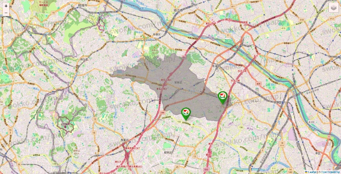 神奈川県のヨーク系（ヨークマート、ヨークフーズ、ヨークプライス、コンフォートマーケット）の店舗地図