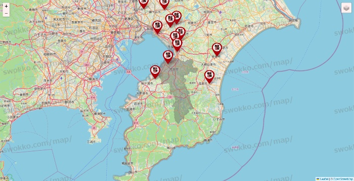 千葉県の養老乃瀧の店舗地図