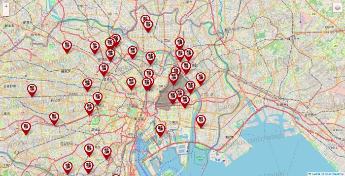 東京都の養老乃瀧の店舗地図