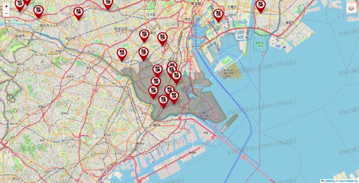 東京都の養老乃瀧の店舗地図