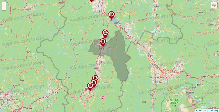 長野県の養老乃瀧の店舗地図