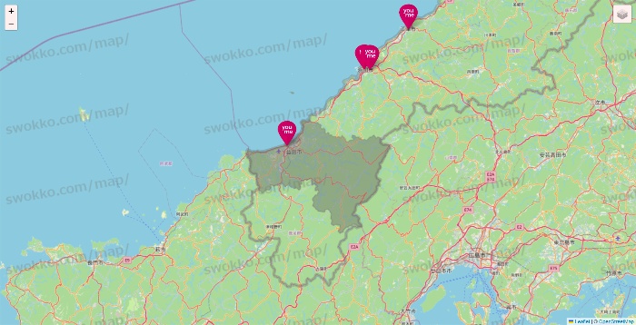 島根県のゆめマートの店舗地図