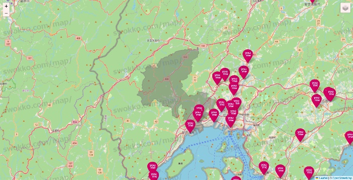 広島県のゆめマートの店舗地図