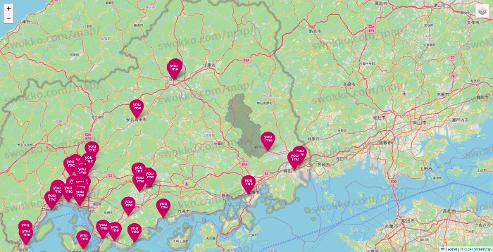 広島県のゆめマートの店舗地図