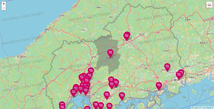 広島県のゆめマートの店舗地図