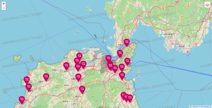 福岡県のゆめマートの店舗地図