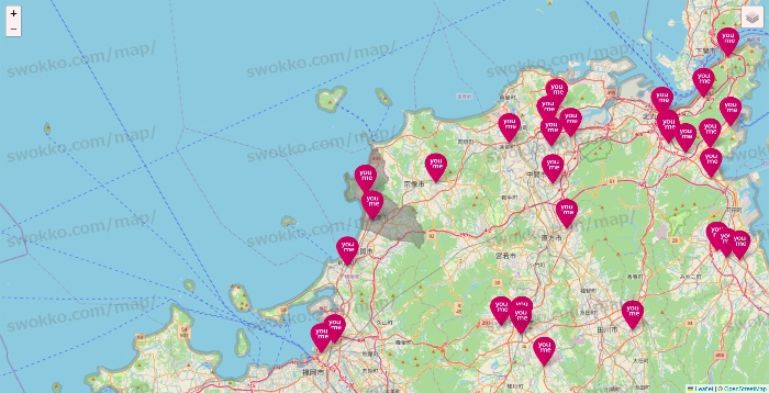 福岡県のゆめマートの店舗地図