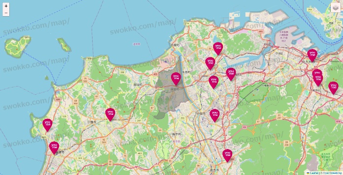 福岡県のゆめマートの店舗地図
