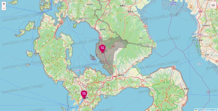 長崎県のゆめマートの店舗地図