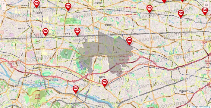 東京都の代々木ゼミナール（＆サテライン予備校）の校舎地図