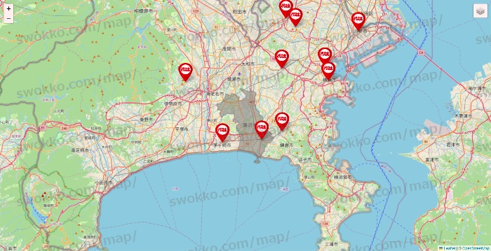 神奈川県の代々木ゼミナール（＆サテライン予備校）の校舎地図