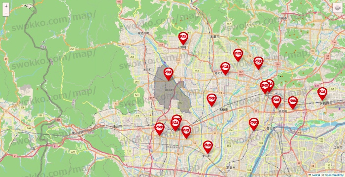 岐阜県の代々木ゼミナール（＆サテライン予備校）の校舎地図