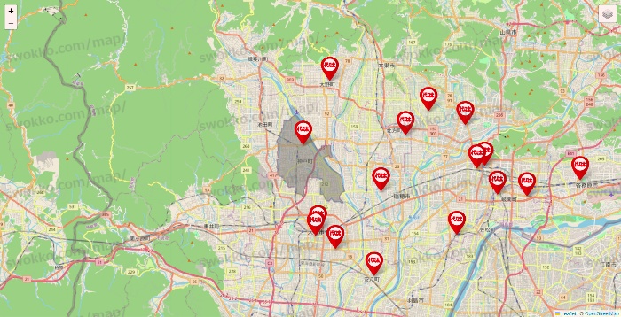 岐阜県の代々木ゼミナール（＆サテライン予備校）の校舎地図