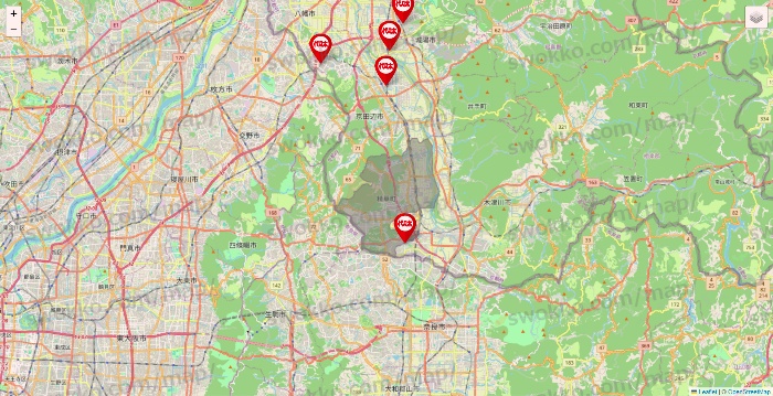 京都府の代々木ゼミナール（＆サテライン予備校）の校舎地図