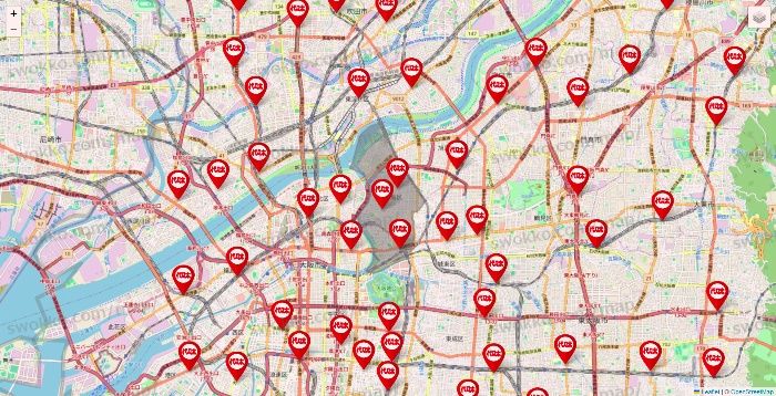 大阪府の代々木ゼミナール（＆サテライン予備校）の校舎地図