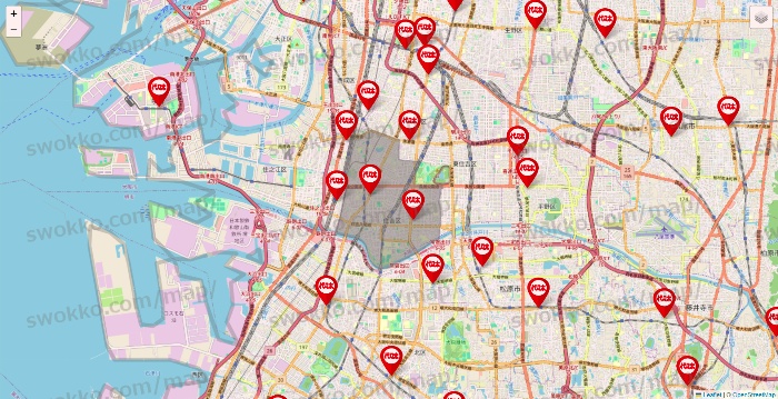 大阪府の代々木ゼミナール（＆サテライン予備校）の校舎地図