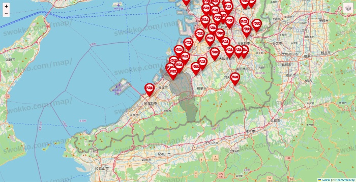 大阪府の代々木ゼミナール（＆サテライン予備校）の校舎地図