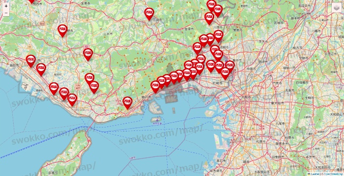 兵庫県の代々木ゼミナール（＆サテライン予備校）の校舎地図