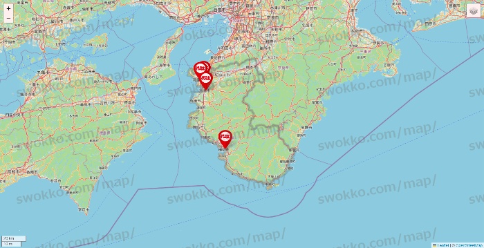 和歌山県の代々木ゼミナール（＆サテライン予備校）の店舗地図