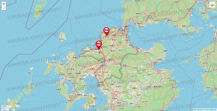 福岡県の代々木ゼミナール（＆サテライン予備校）の店舗地図
