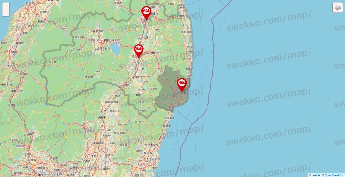 福島県の代々木ゼミナール（＆サテライン予備校）の校舎地図