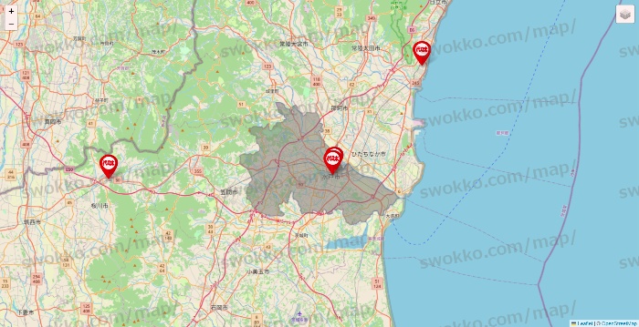 茨城県の代々木ゼミナール（＆サテライン予備校）の校舎地図