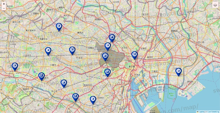 東京都のZ会の校舎地図
