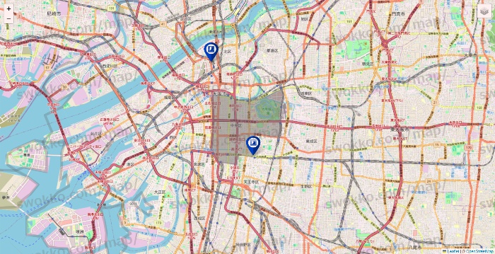 大阪府のZ会の校舎地図