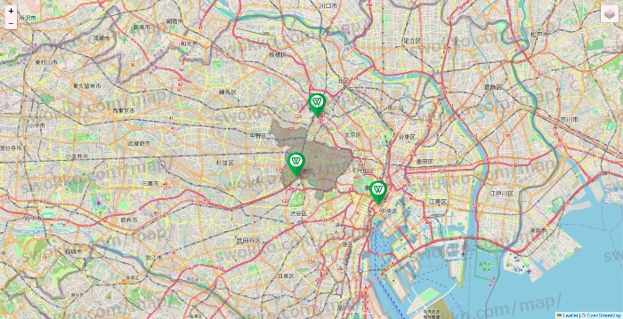 東京都のツヴァイ（ZWEI）の店舗地図