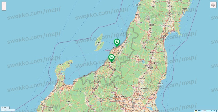 新潟県のツヴァイ（ZWEI）の店舗地図